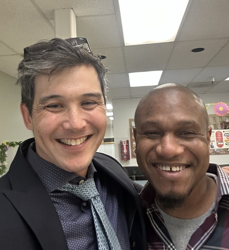 Deputy Public Defender Jared Rudolph, left, and Pierre Constant.